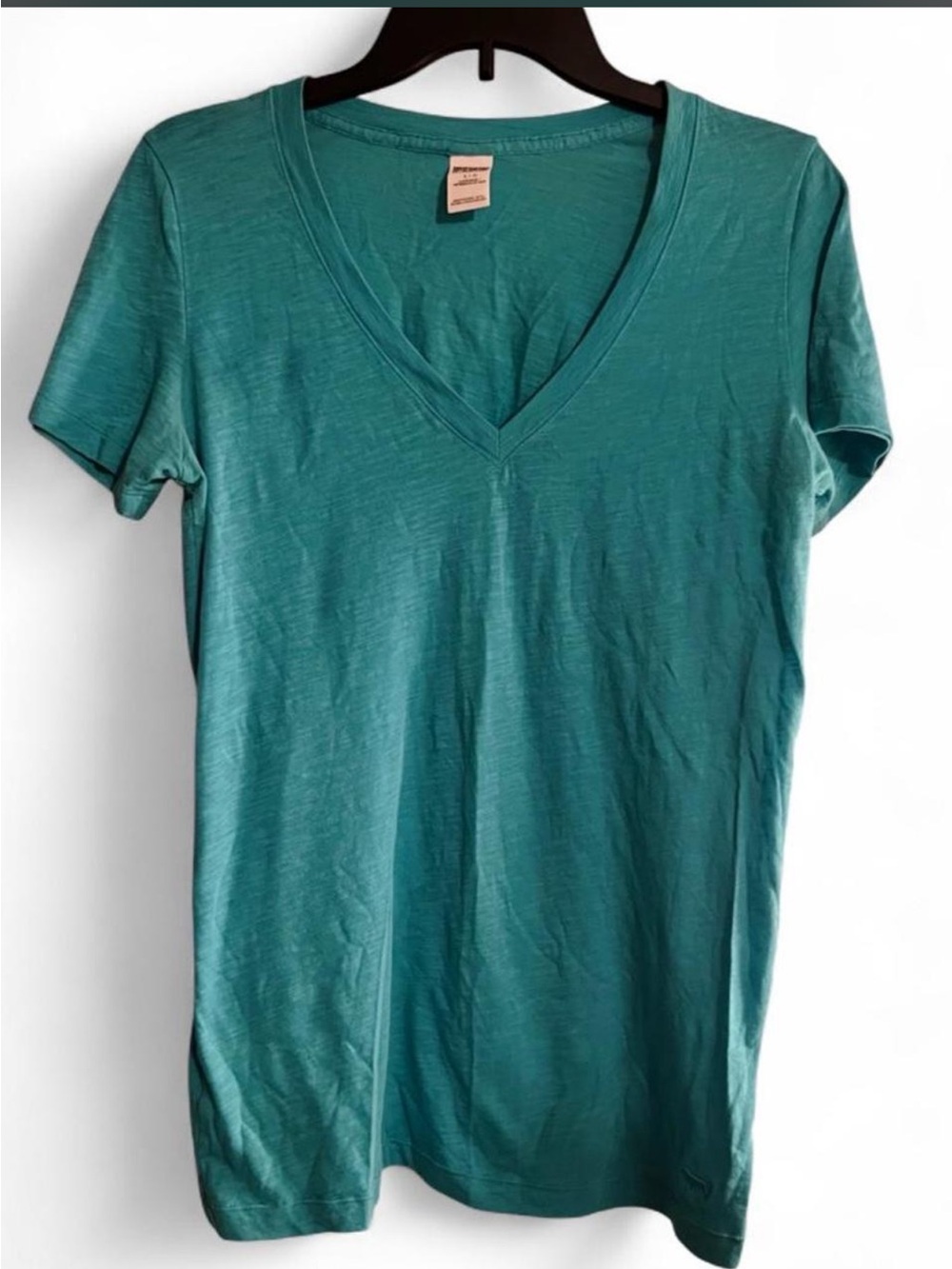 Y2K PINK Victoria's Secret Teal V-Neck Short Sleeve Tee